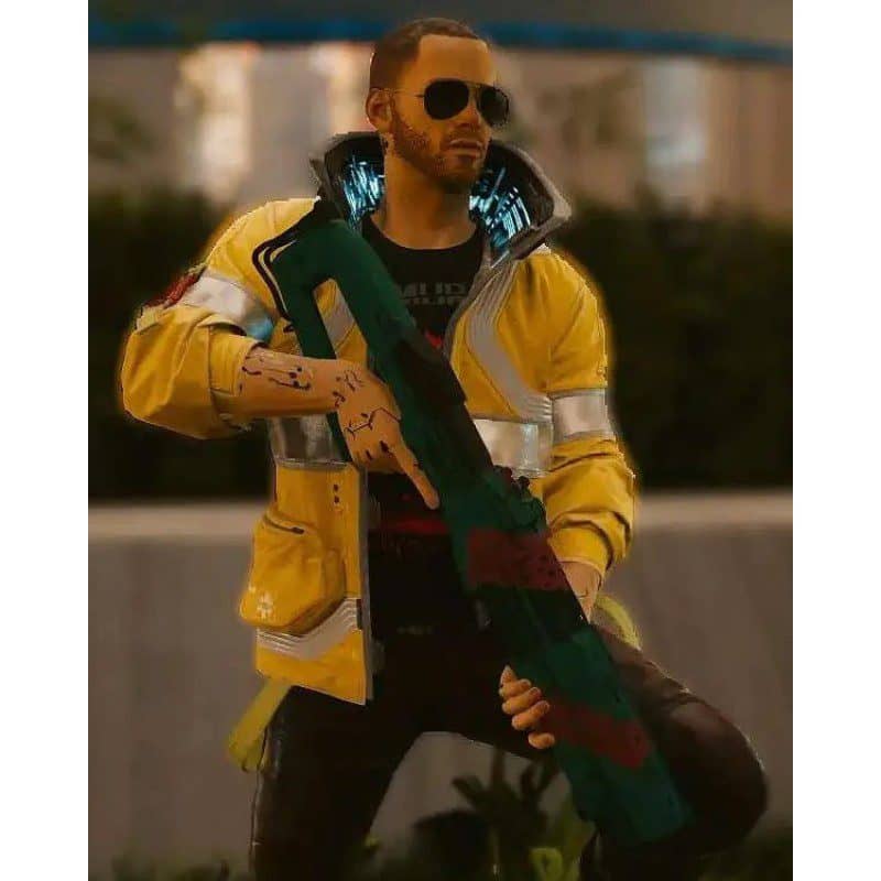 Cyberpunk 2077 Edgerunners Yellow Jacket   Pure Leather Jacket